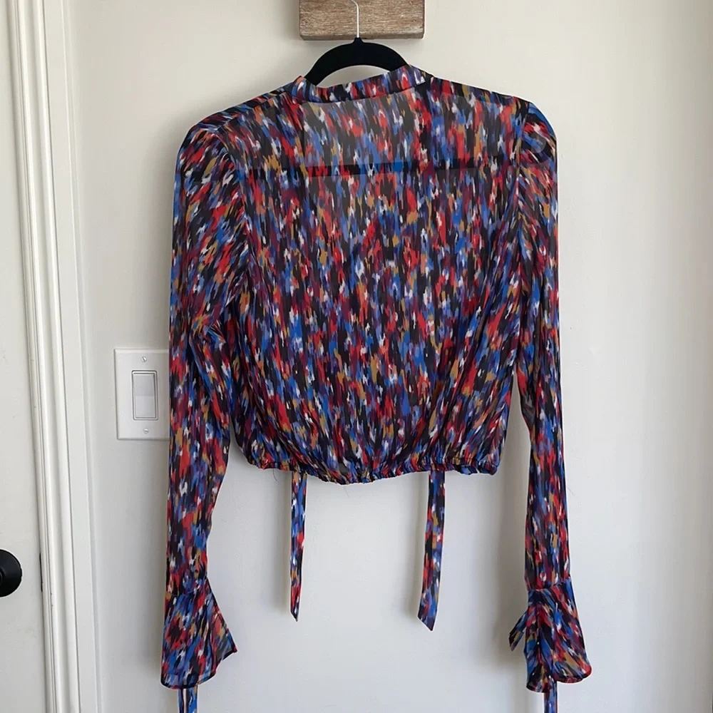 House of Harlow x Revolve Joli Tie Cuff Blouse - Picture 7 of 7